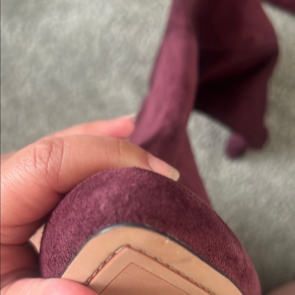 Vince Camuto Burgundy Knee-High Boots - Picture 8 of 16